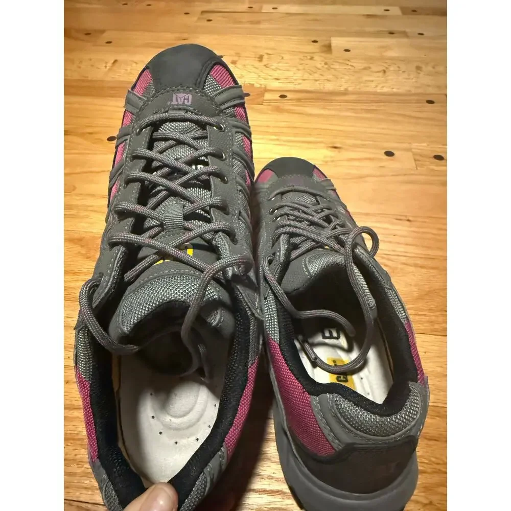 CAT Switch Steel Toe Oxford Work Shoes Womens 11 Gray Black 90299